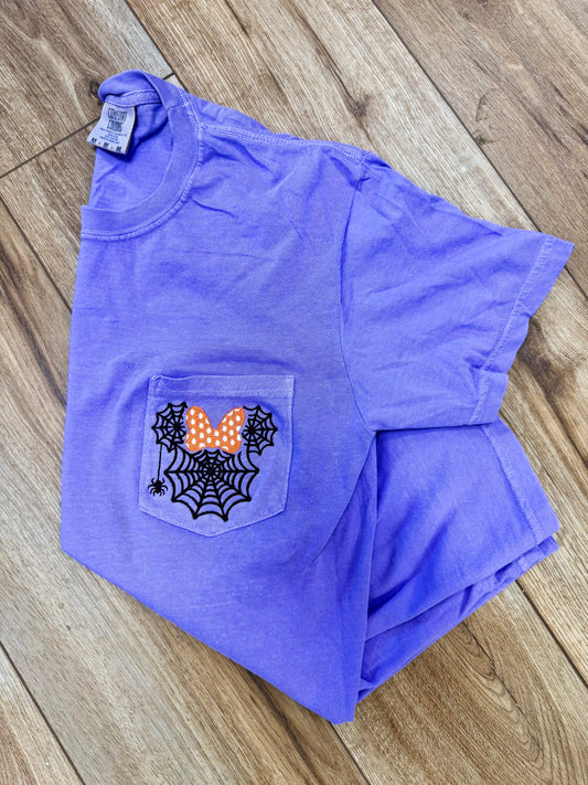 Embroidery Comfort Color Spiderweb Minnie