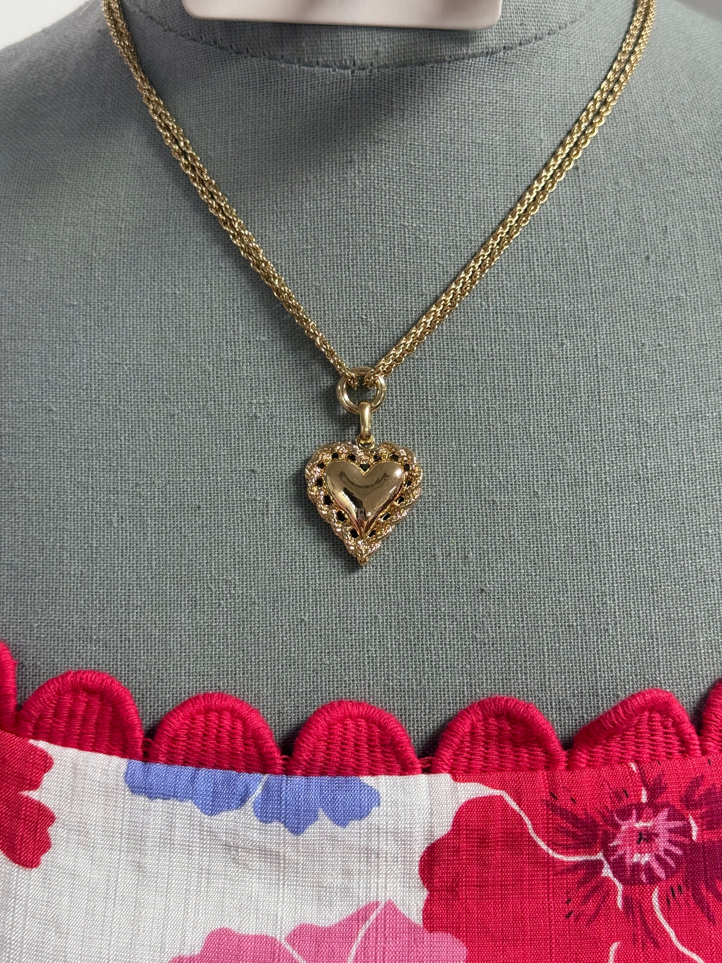 GS Double Chain Heart Necklace