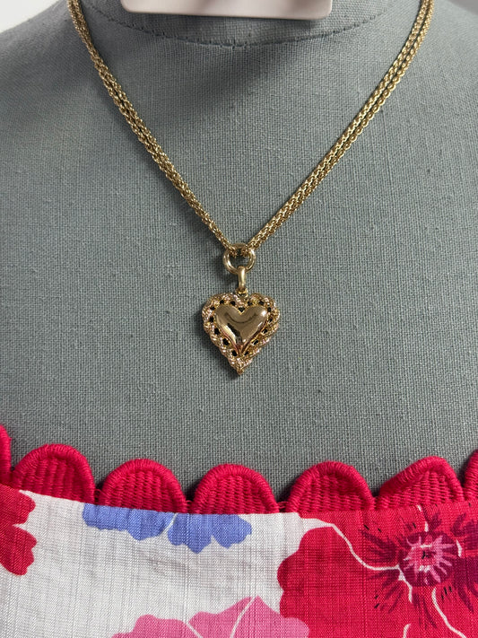 GS Double Chain Heart Necklace