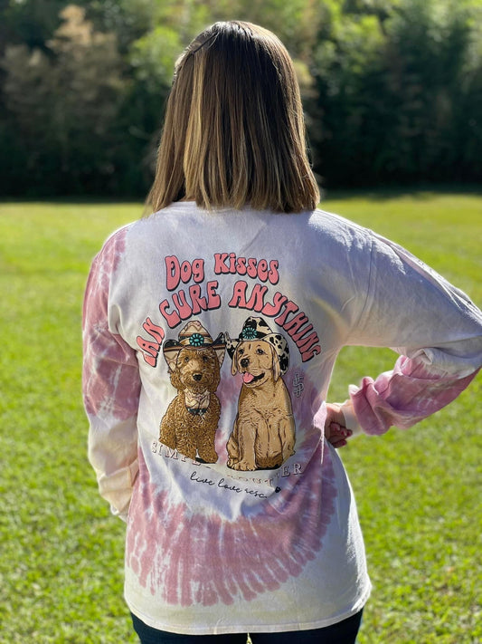 SS LS Tee - Dog Kisses Can Cure Anything