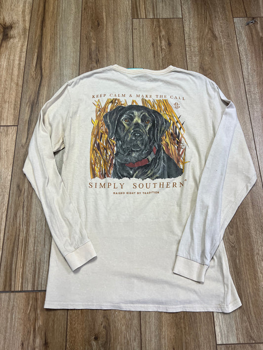 SS LS Tee - Make Call - Black Lab