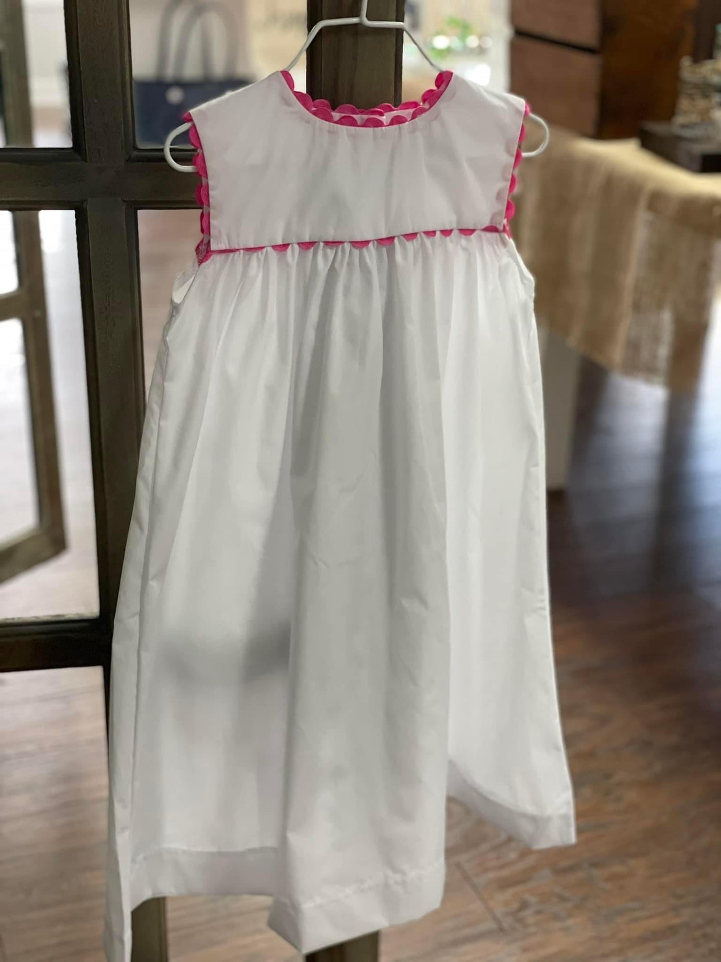 BB Rick Rack Dress - Pink Trim