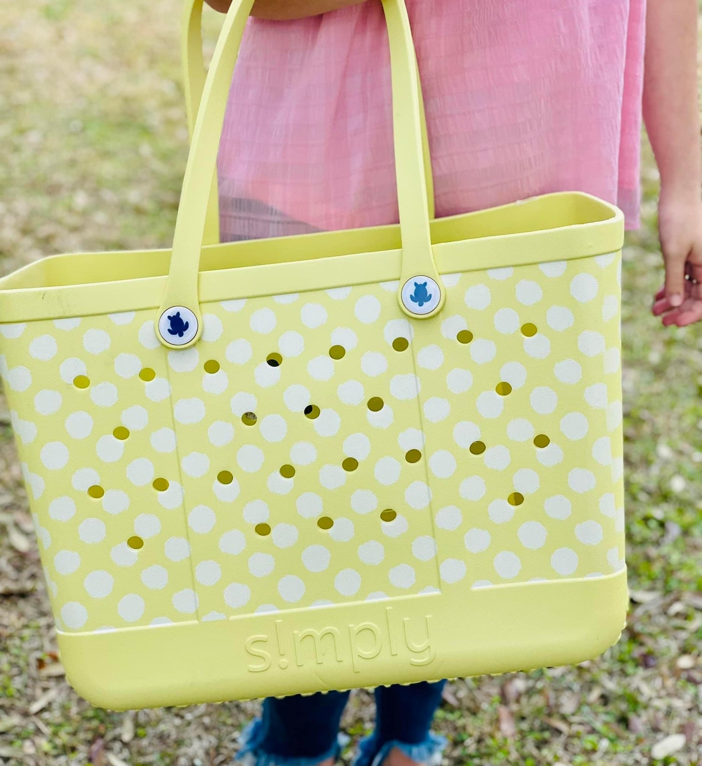 127 SS Large Tote Yellow Dot