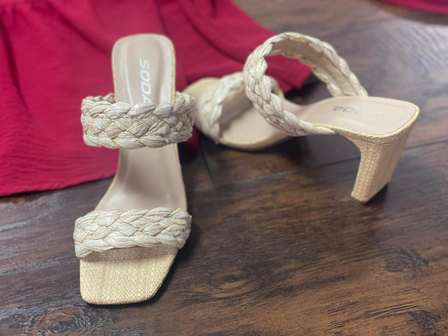 Soda Jute Block Heel - Raffia