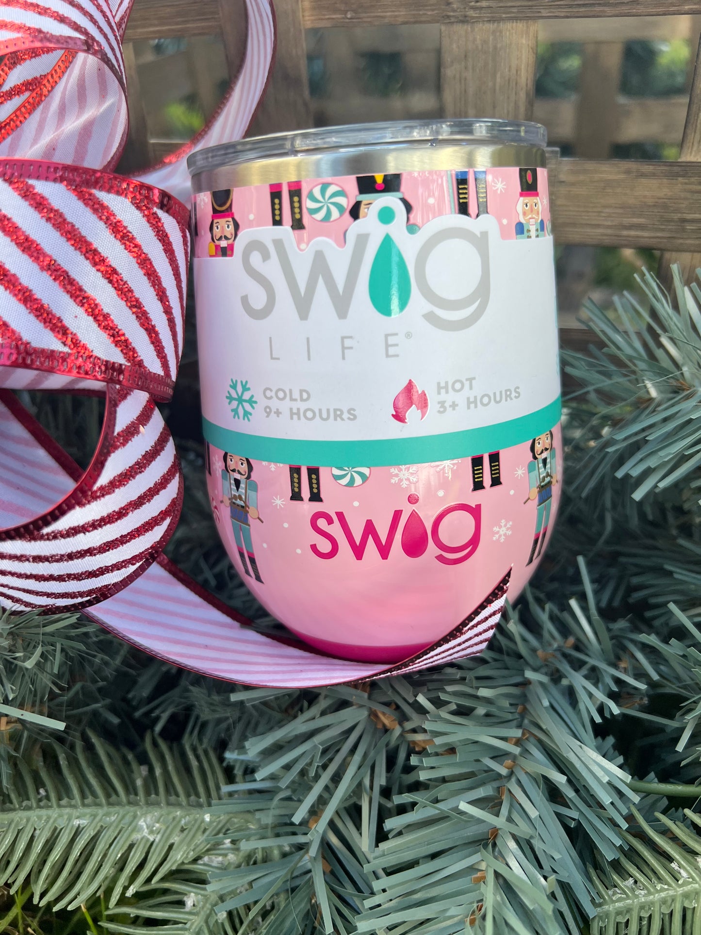 SWIG 12oz Christmas Stemless Wineglass