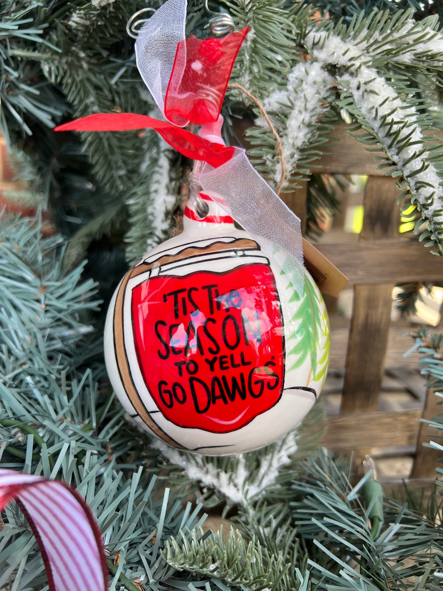 GH Ornament - Tis the Season UGA Snowman