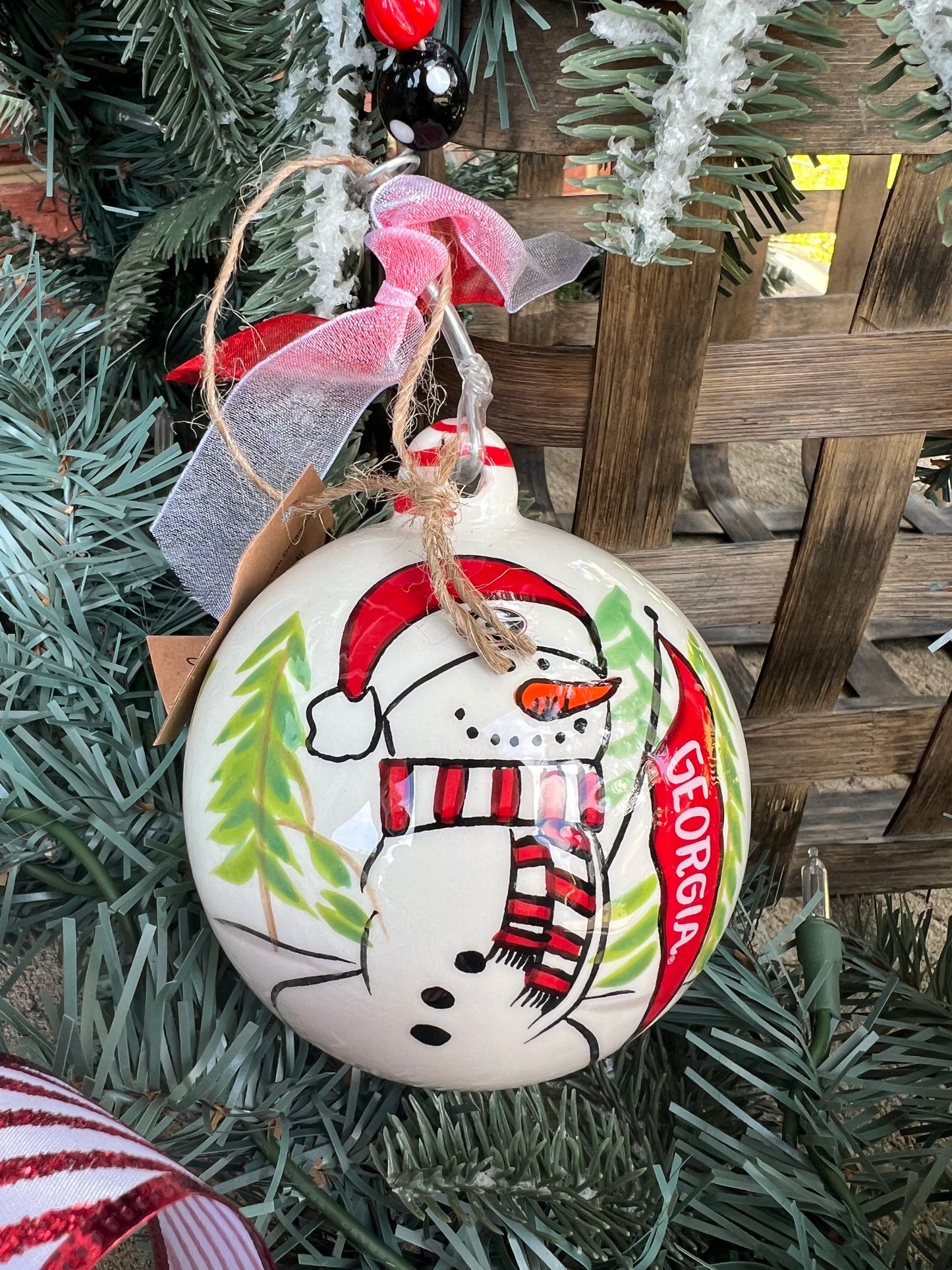 GH Ornament - Tis the Season UGA Snowman