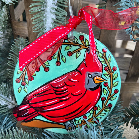 GH Ornament - Cardinal Wreath