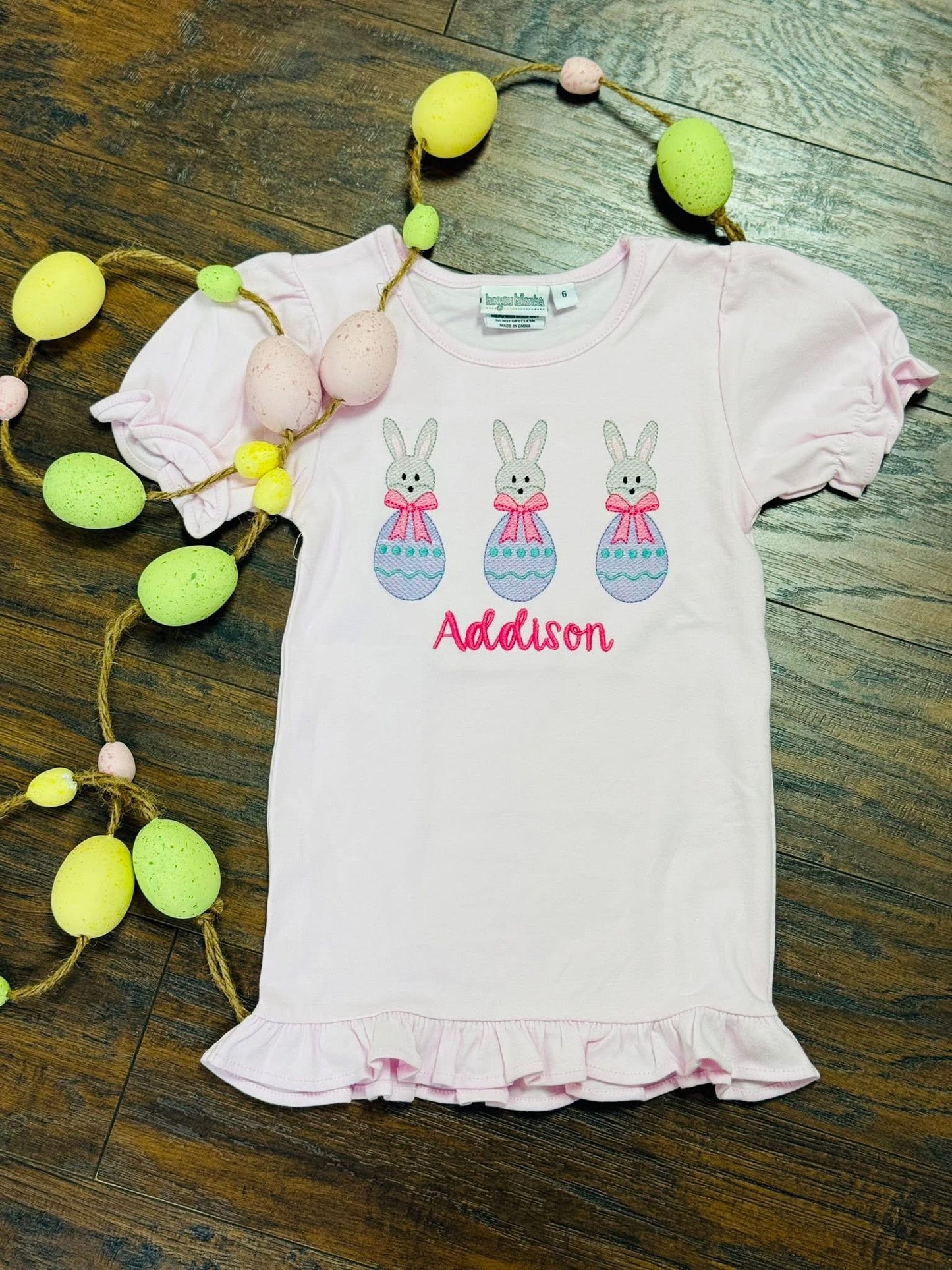 Sketch Stitch Girl Bow Bunny Shirt