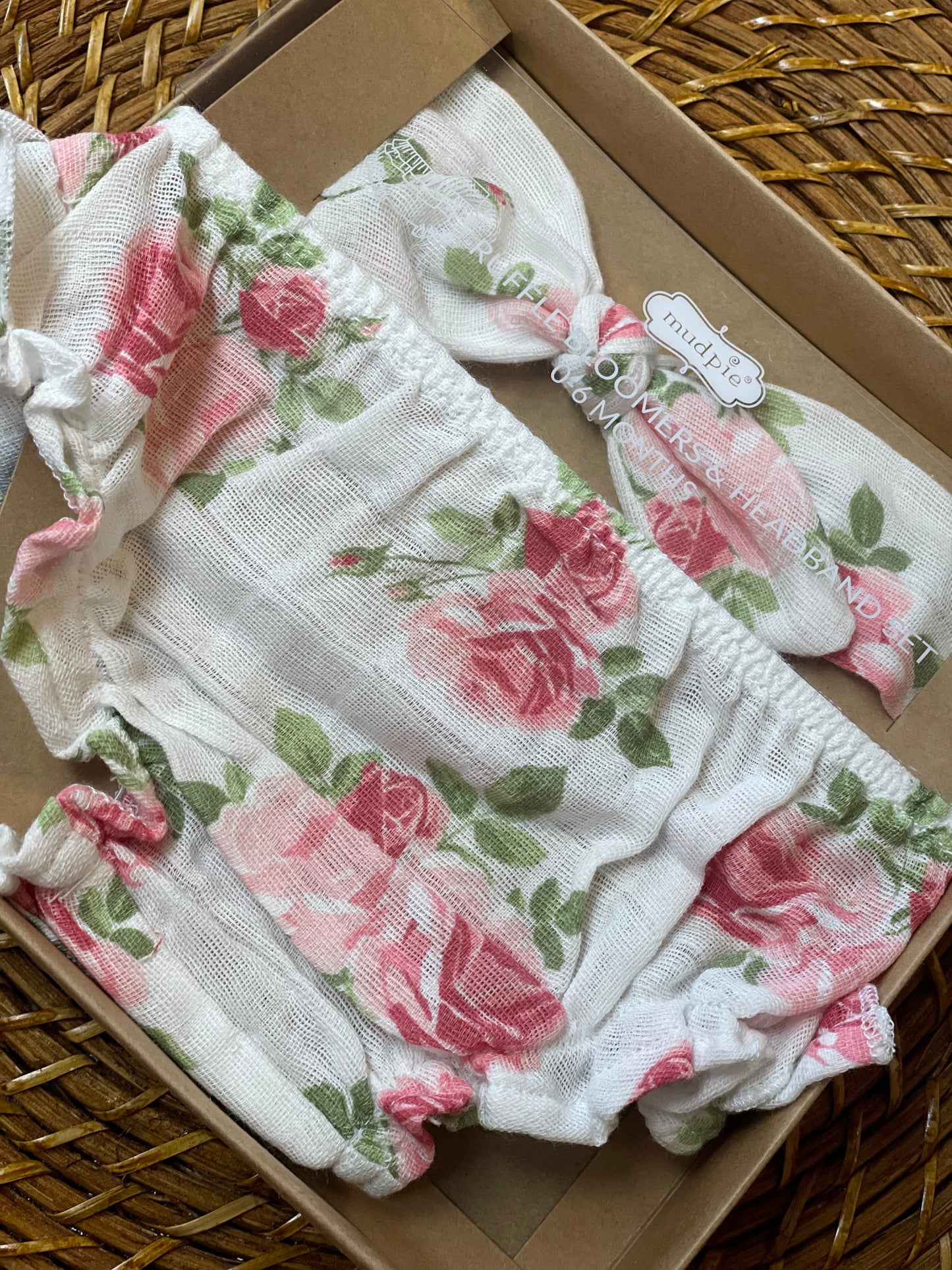 MP Rose Ruffle Bloomer/Headband Set