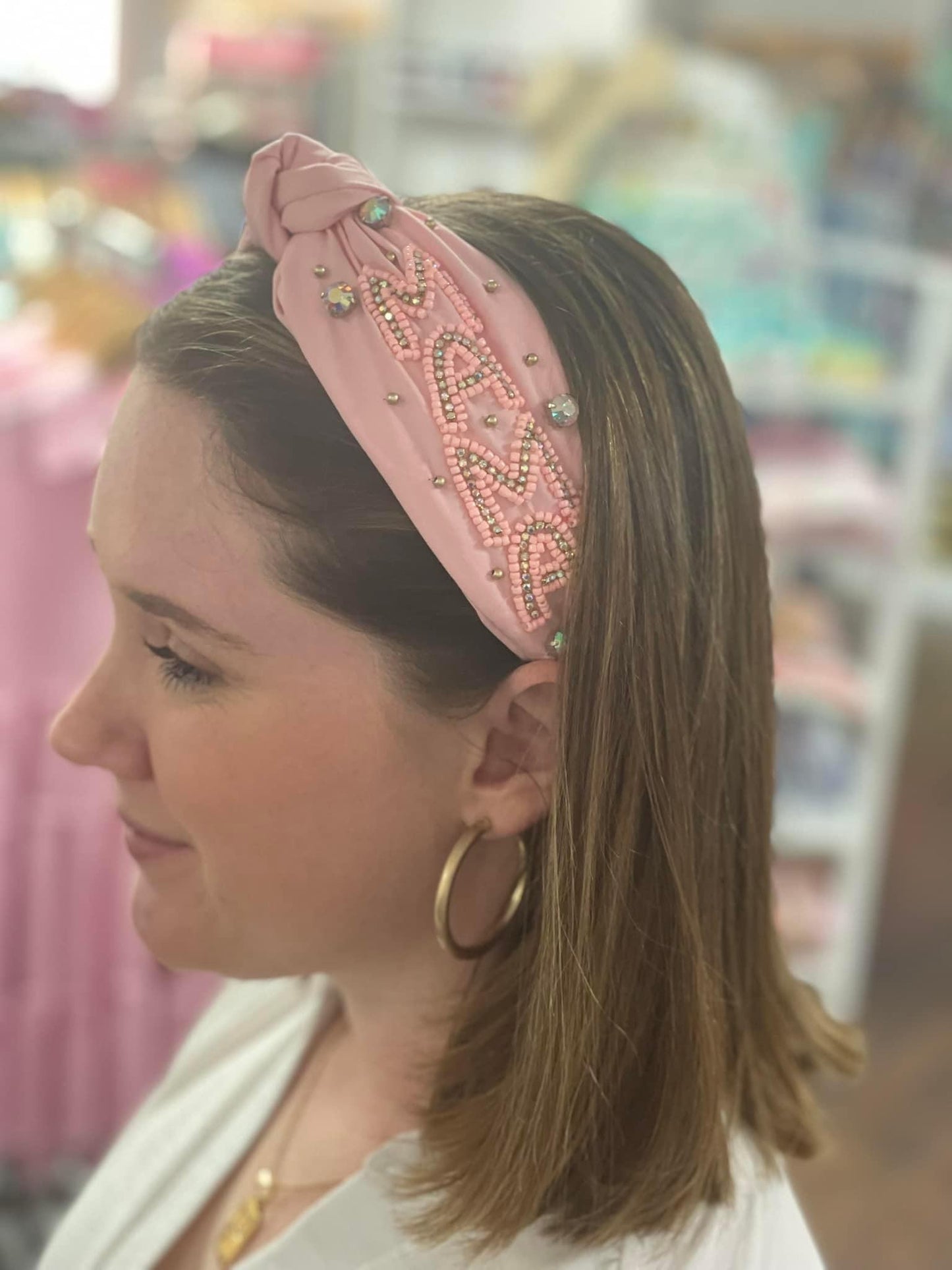 GS Beaded Headband - MAMA