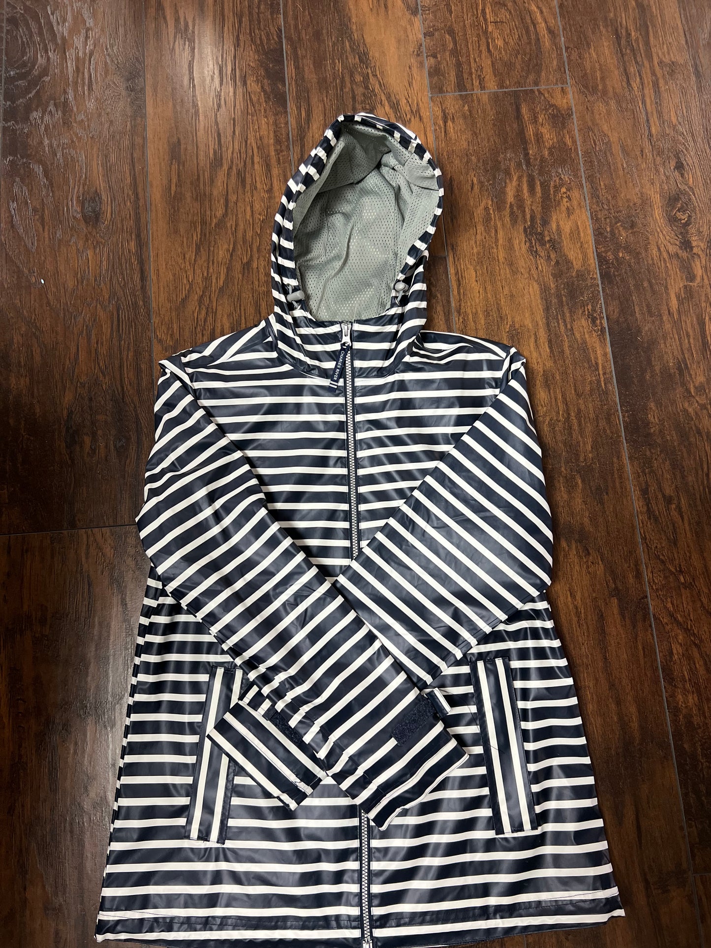 CR Rain Jacket - Navy/White Striped