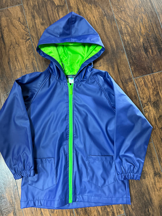 VL Kids Raincoat - Royal/Neon Green