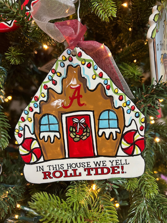 GH Ornament - In This House "Roll Tide"