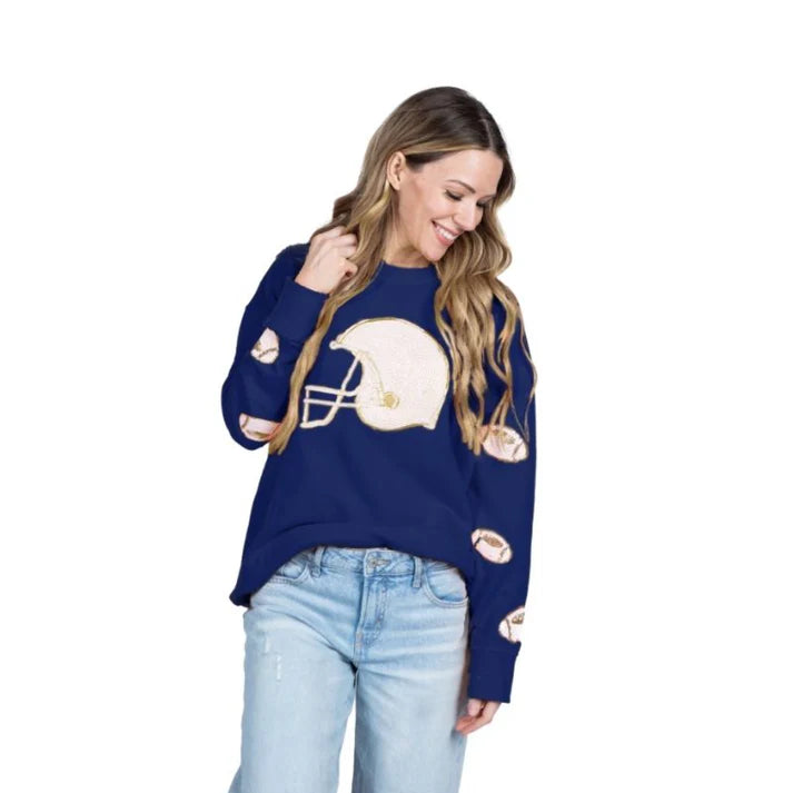 Jane Marie Team Pride Sequin Sweatshirt
