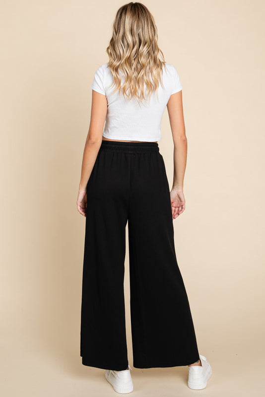 Jodifl Textured Drawstring Pants - Black