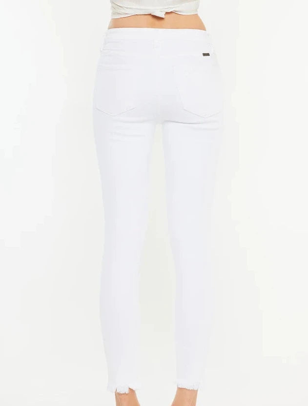 Kancan Split Detail White Skinnies KC8604WT