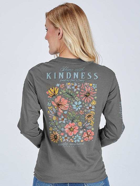 Simply Southern Long Sleeve Tee - Shine with Kindness