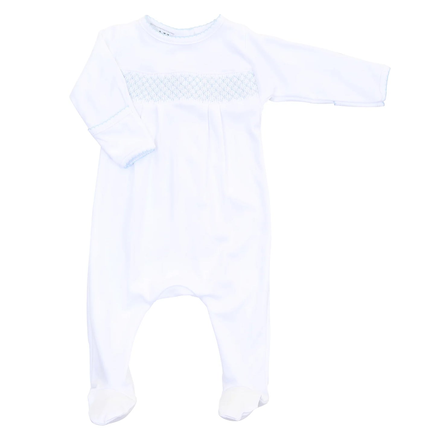 MB Essential Smocked Footie - Blue