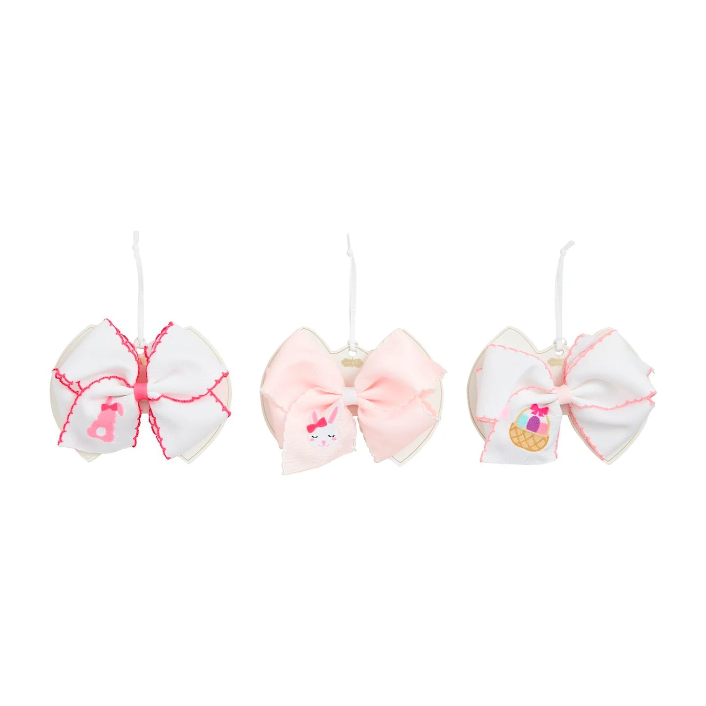 Mudpie Easter Embroidered Bows