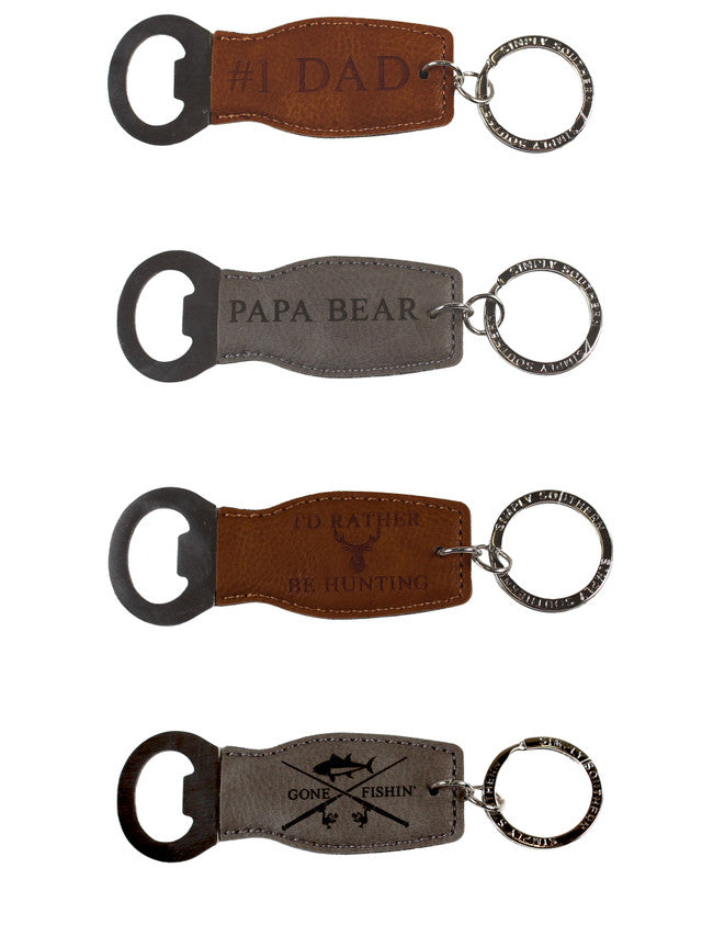 Simply Southern Men's Leather Keychain