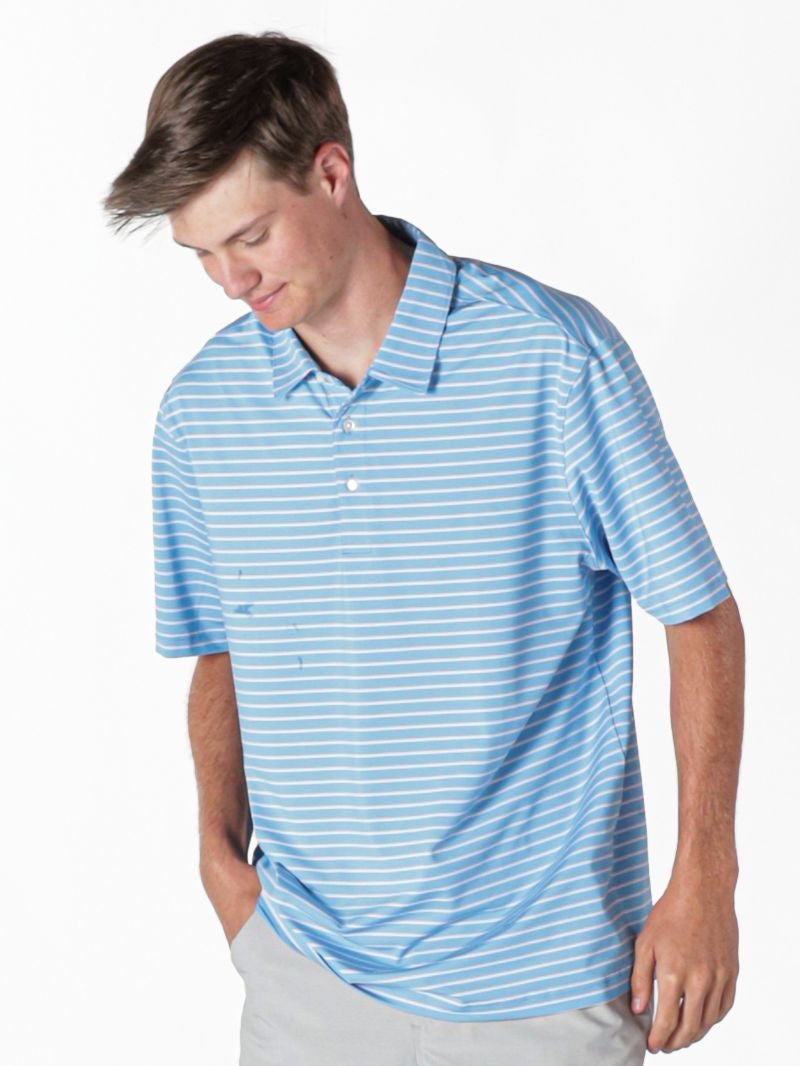 Simply Southern Men's Polo - Blue Striped