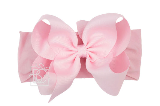 BC Wide Pantyhose Headband W/Classic Grosgrain Bow