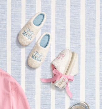 Mudpie Mama Embroidery Slippers