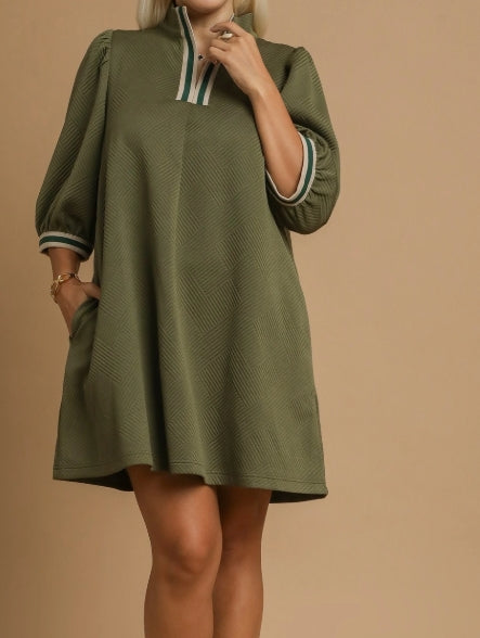 Umgee Jacquard Mini Dress