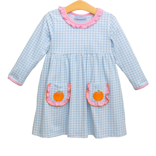 Trotter Street Pumpkin Long Sleeve Dress