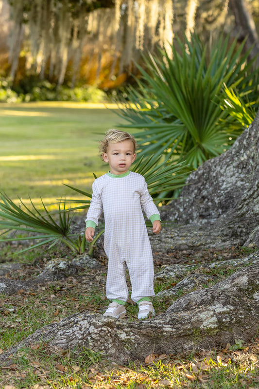 Trotter Street Miller Romper - Khaki/Sage