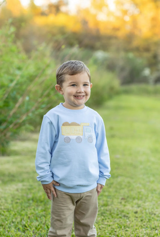 Trotter Street French Terry Pullover- Dump Truck