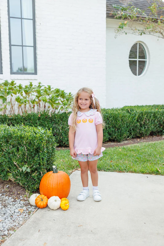 Trotter Street Pumpkin Floral Short Set