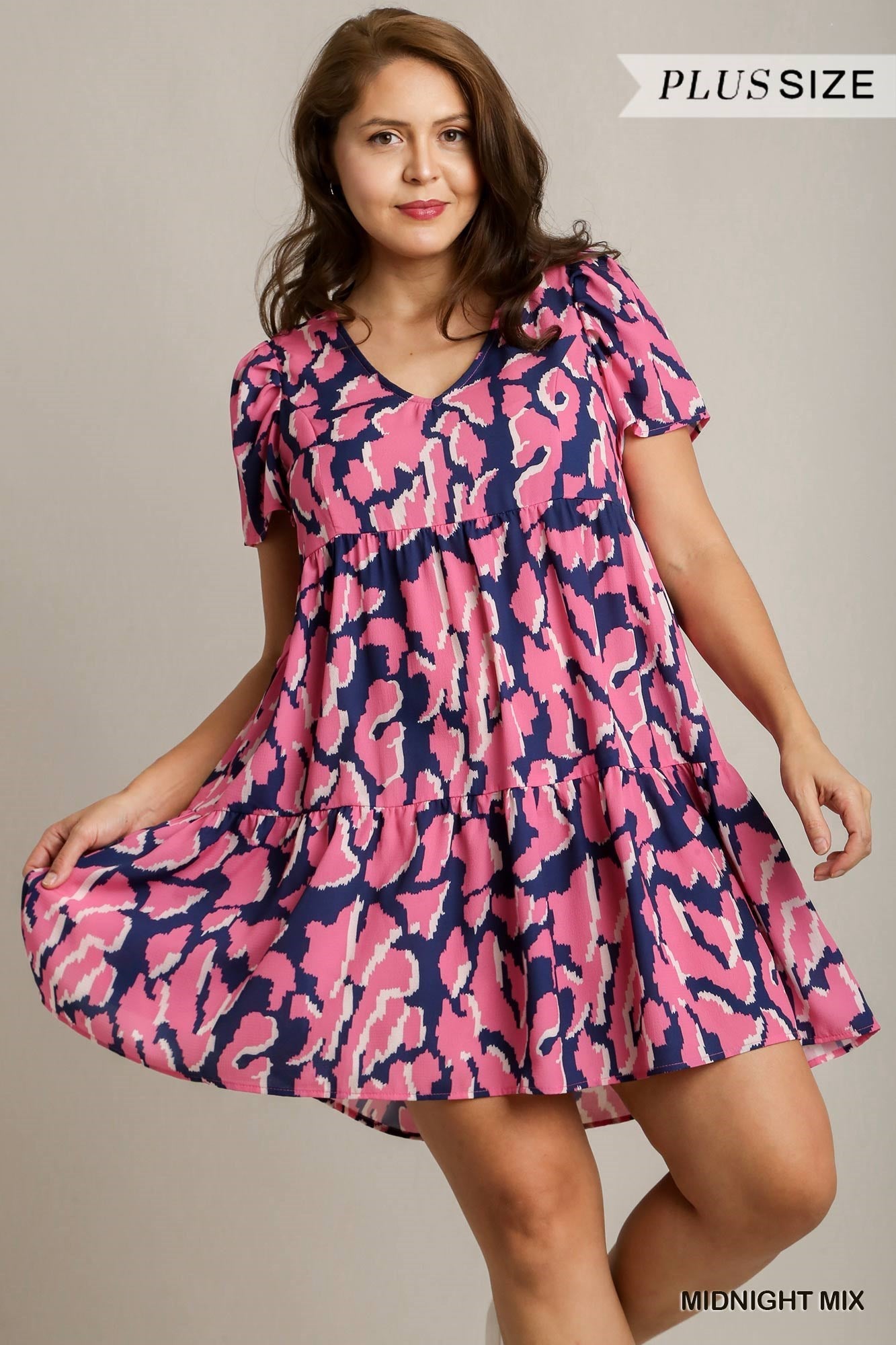 Umgee Plus Spotted Dress