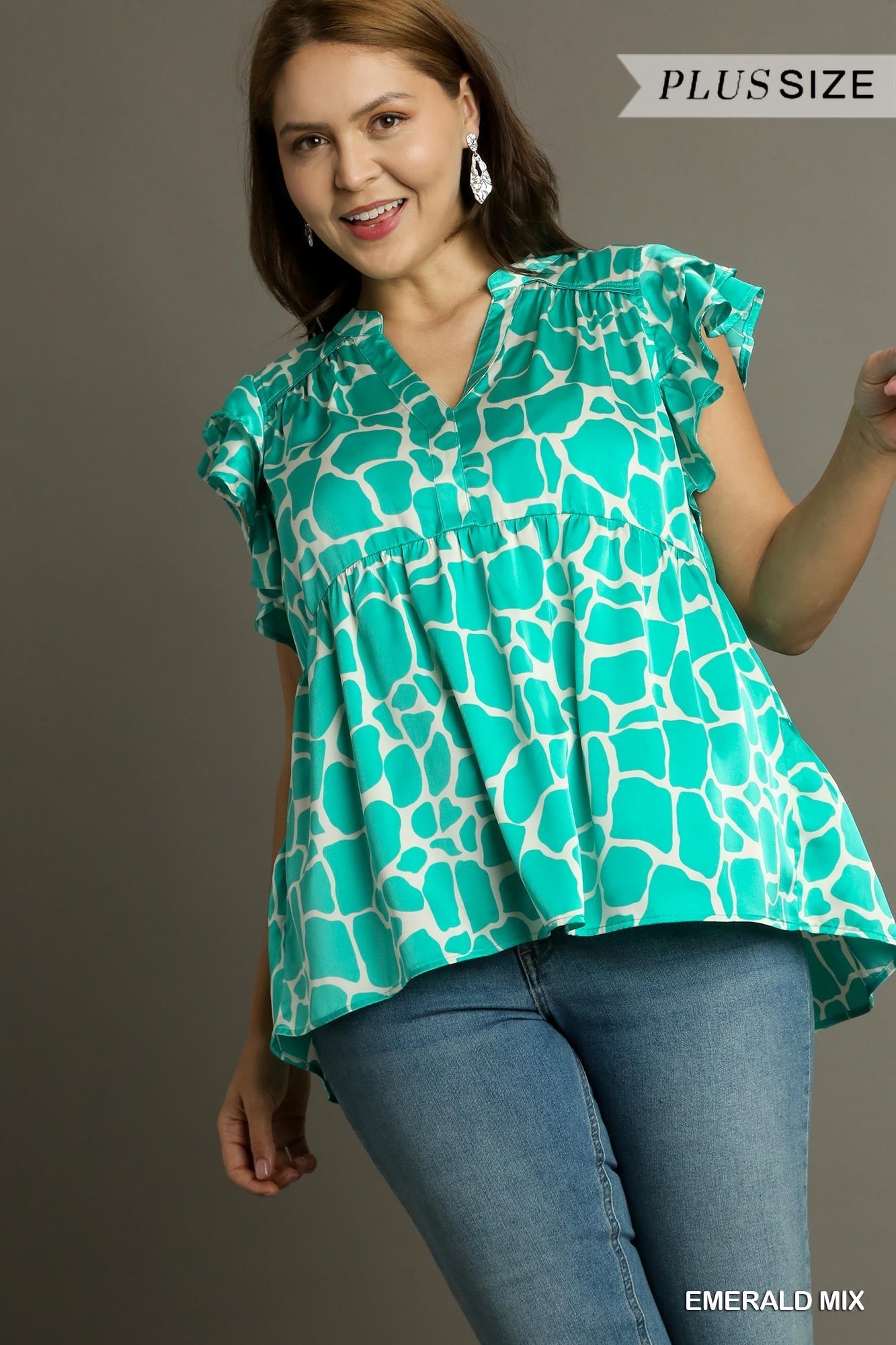 Umgee Silky Giraffe Tiered Top (S-2XL)