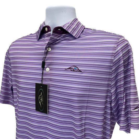 American Flyway Waterfowl Lilac Stripe Polo