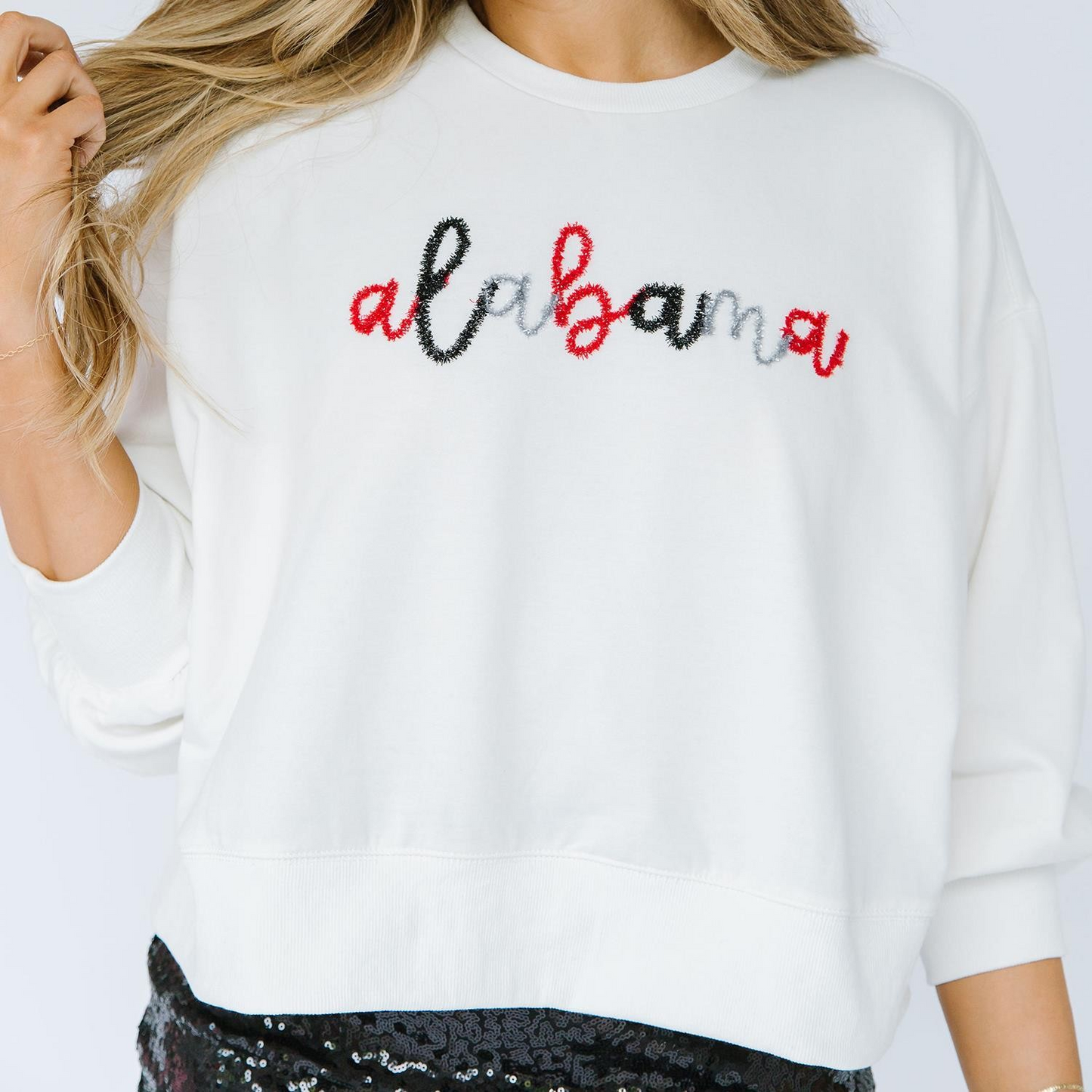 MM Millie Sweatshirt - White Alabama