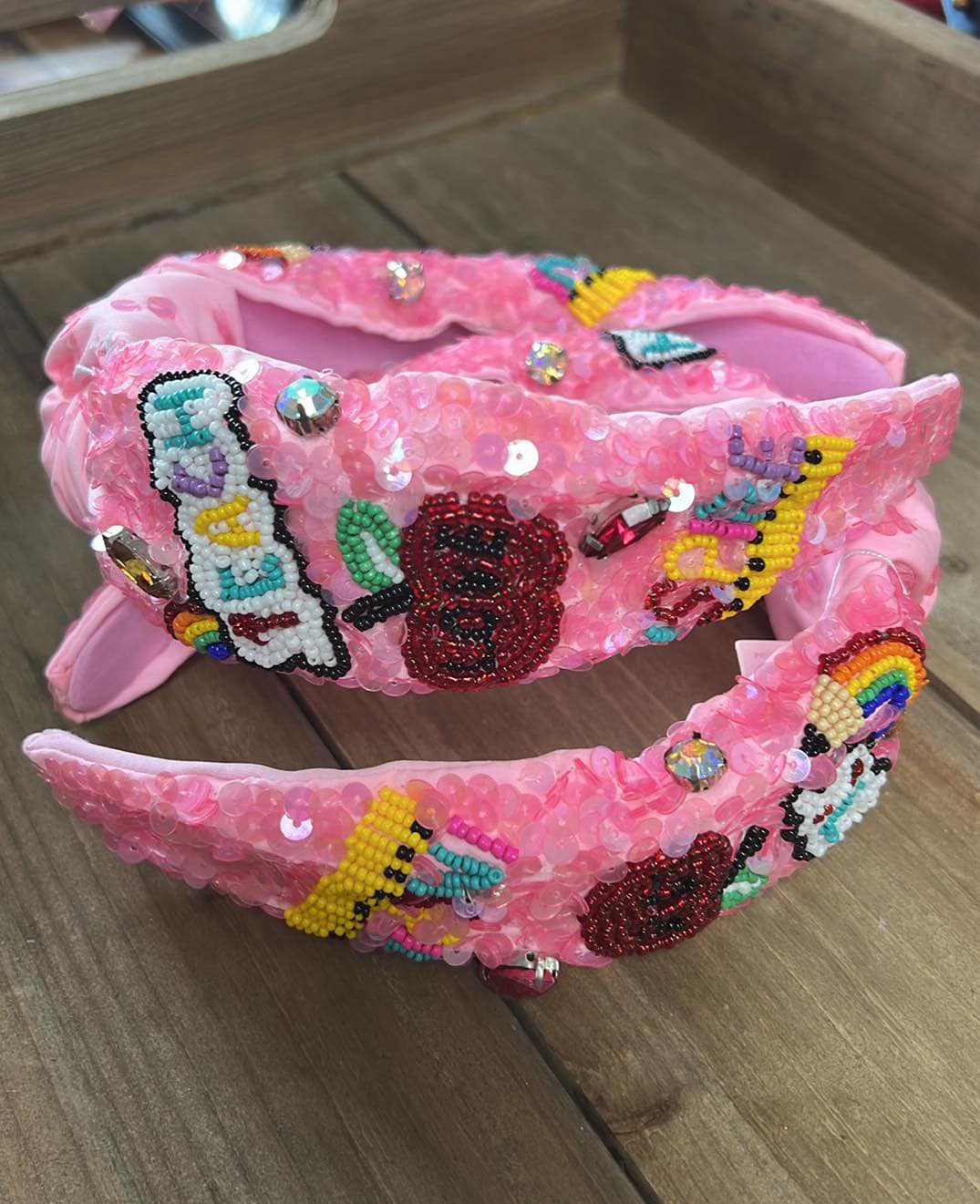 GS Sequin Headband - Teacher Light Pink