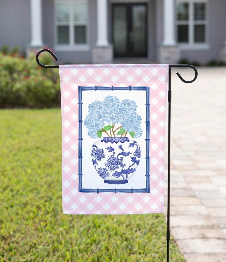 Navy Knot Garden Flags