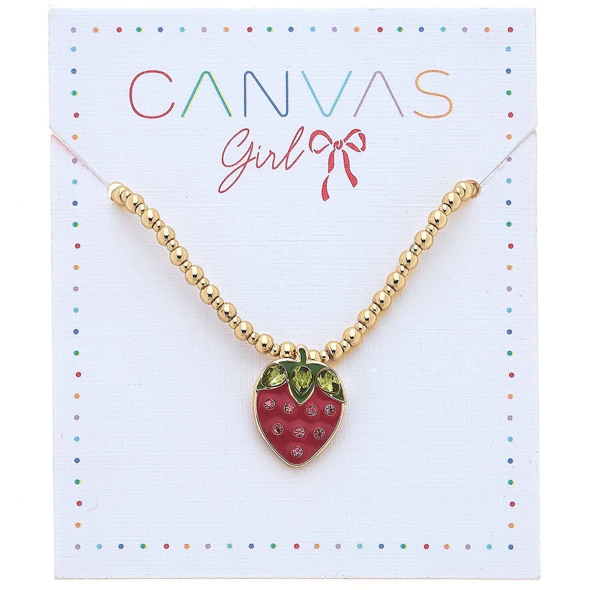 Canvas Jane Strawberry Necklace