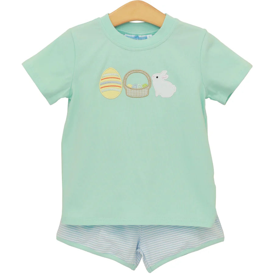 Trotter Street Bunnies & Basket Short Set