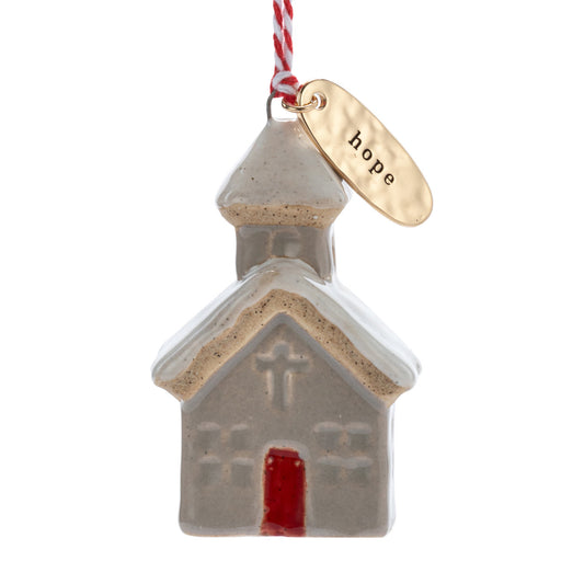 Demdaco Church Shaped Ornament - 1.5x2in