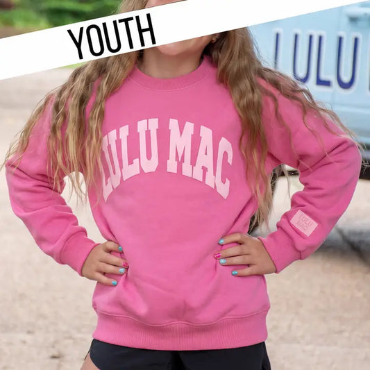 LULU MAC Puff Youth Sweatshirt - Pink/LT. Pink
