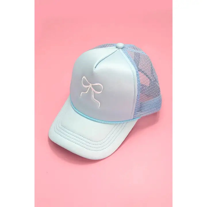 Josslyn Embroidered Bow Trucker Hats