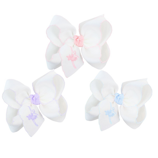 BC Ballerina Embroidered Bow - 5.5 inch Bow