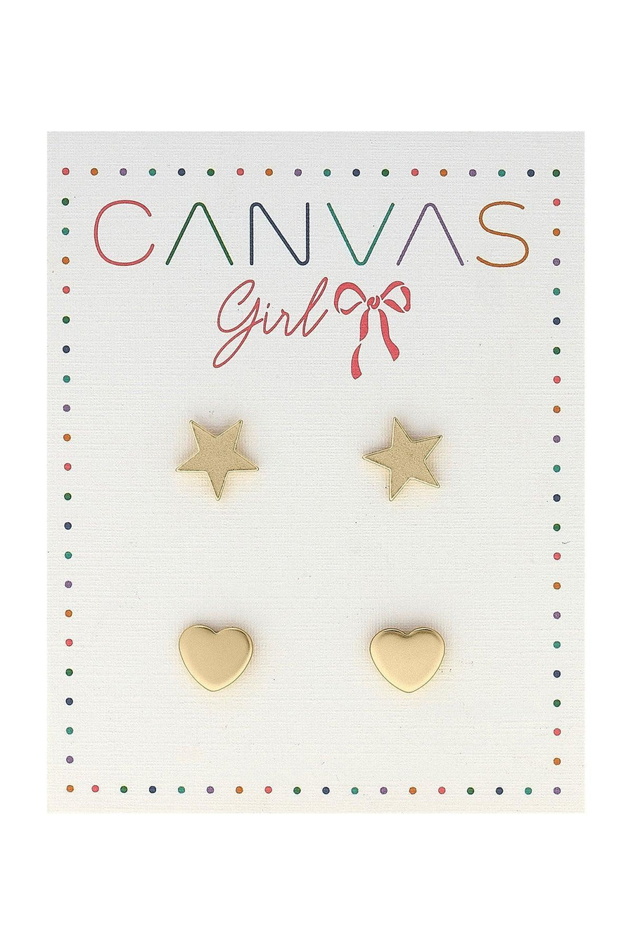 Canvas Cleo Star and Heart Earrings