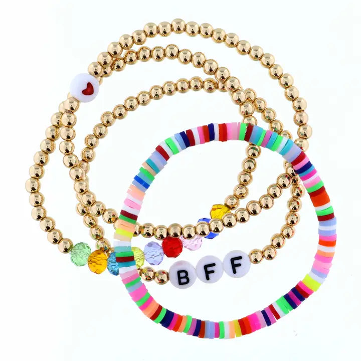 JM Kids Set of 4 Beaded BFF Bracelets