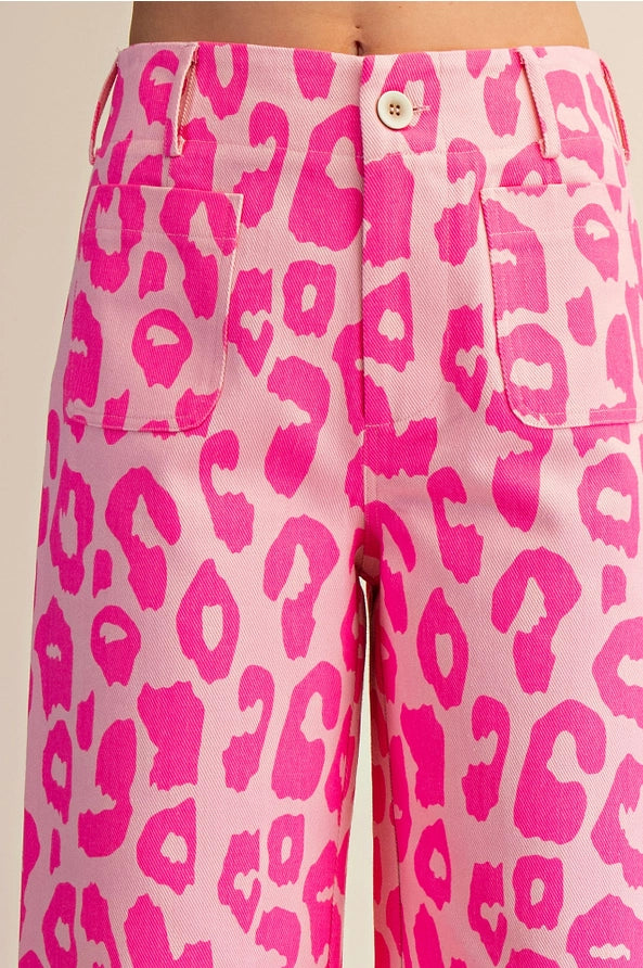 Glam Pink Leopard Pants