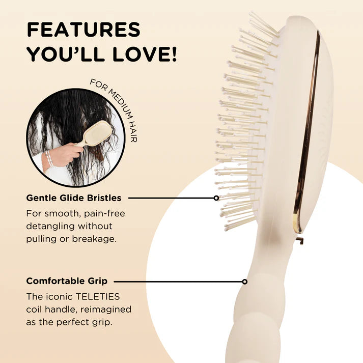 Teleties Detangler Hair Brush - Medium Hair