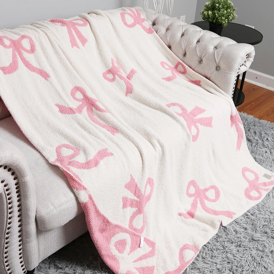 WT Reversible Ribbon Throw Blanket